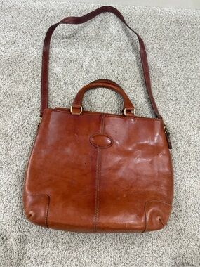 Italian Leather Cognac Bag